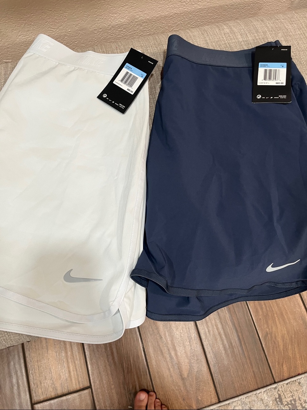 2 Nike pistachio and navy blue Performance Tennis Skort with Subtle Swoosh